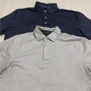 Brooks Brothers set of 2 navy and white polos.  Size medium.